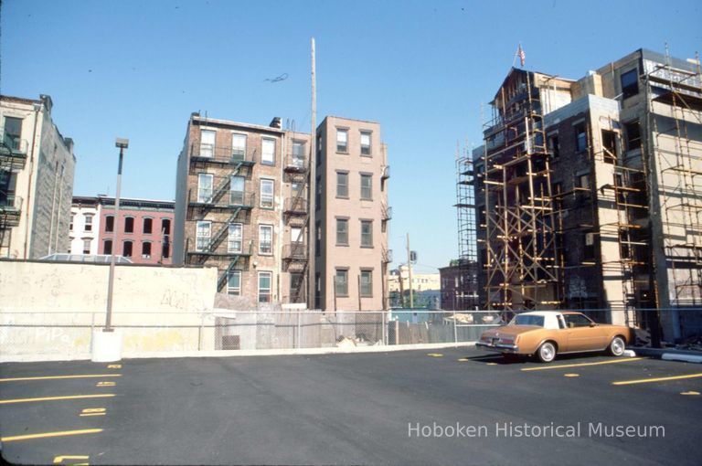 Color slide of building under renovation on or near Newark and Garden Sts., Hoboken, ca. 1984. picture number 1