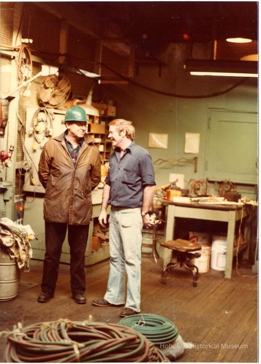 Digital scan of color photo of Bethlehem Steel Hoboken Shipyard, Hoboken, no date, circa 1970-1980. picture number 1