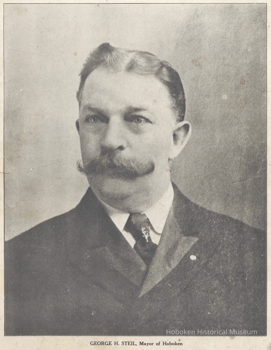 Printed B+W photograph of George H. Steil, Mayor of Hoboken, Hoboken, ca. 1908. picture number 1