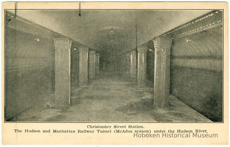 Digital image of Hudson & Manhattan R.R. postcard titled: Christopher Street Station. 1908. picture number 1