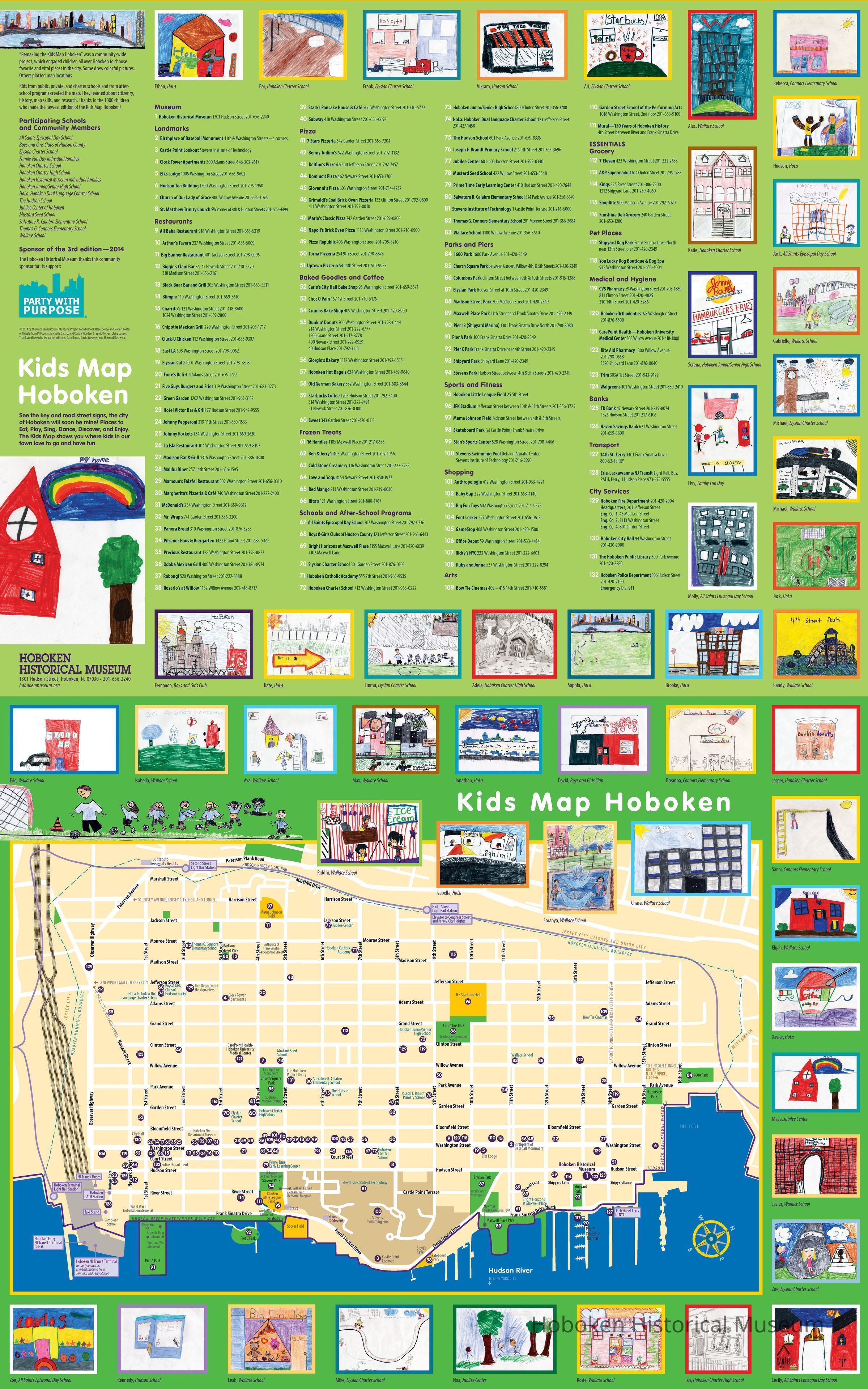 Kids Map Hoboken. Hoboken Historical Museum, Hoboken, N.J. 2014. 3rd edition. picture number 1