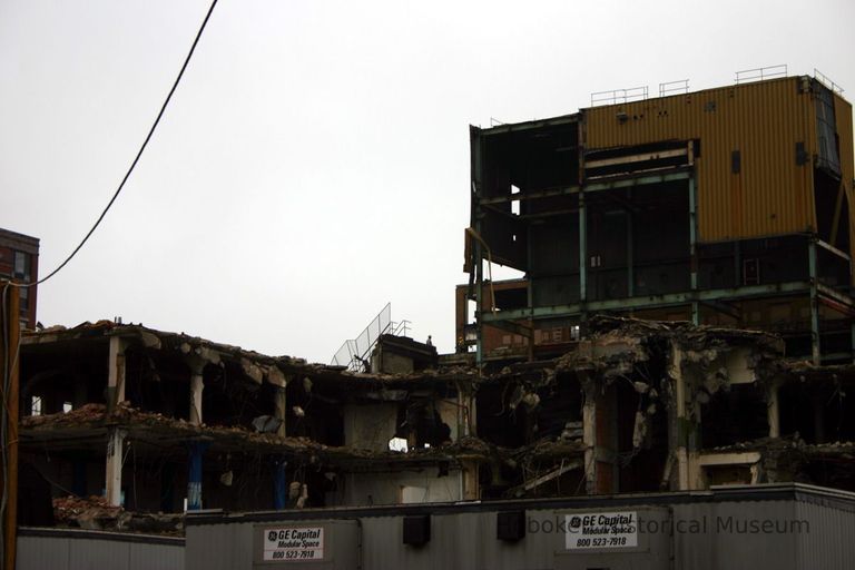 Digital color image of the Maxwell House Coffee plant site with demolition underway, Hoboken, October 2004 picture number 1