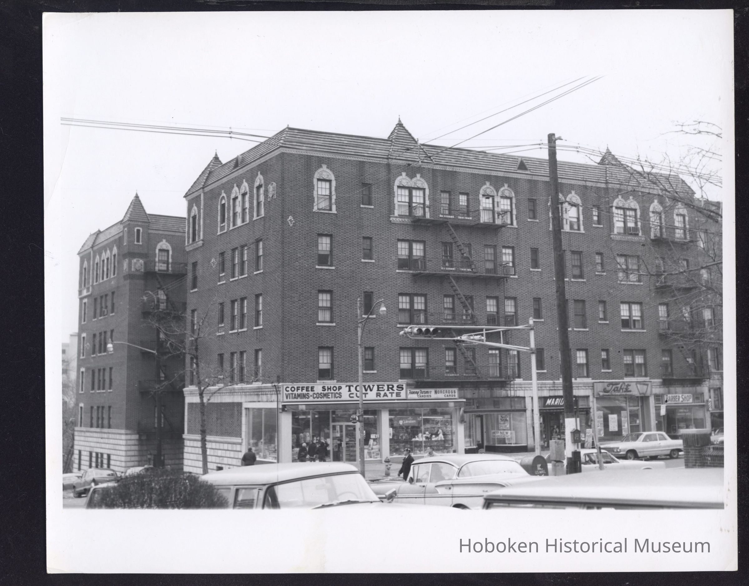 B&W photo of mixed-use apartment building at 315 Mt. Prospect Avenue, Newark. picture number 1