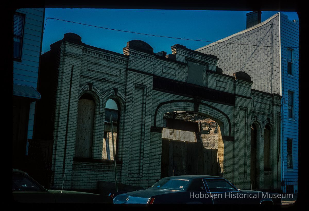 Color slide of eye-level view of brick façade on the Department of Street Cleaning building at 120 Jackson between 1st & 2nd picture number 1