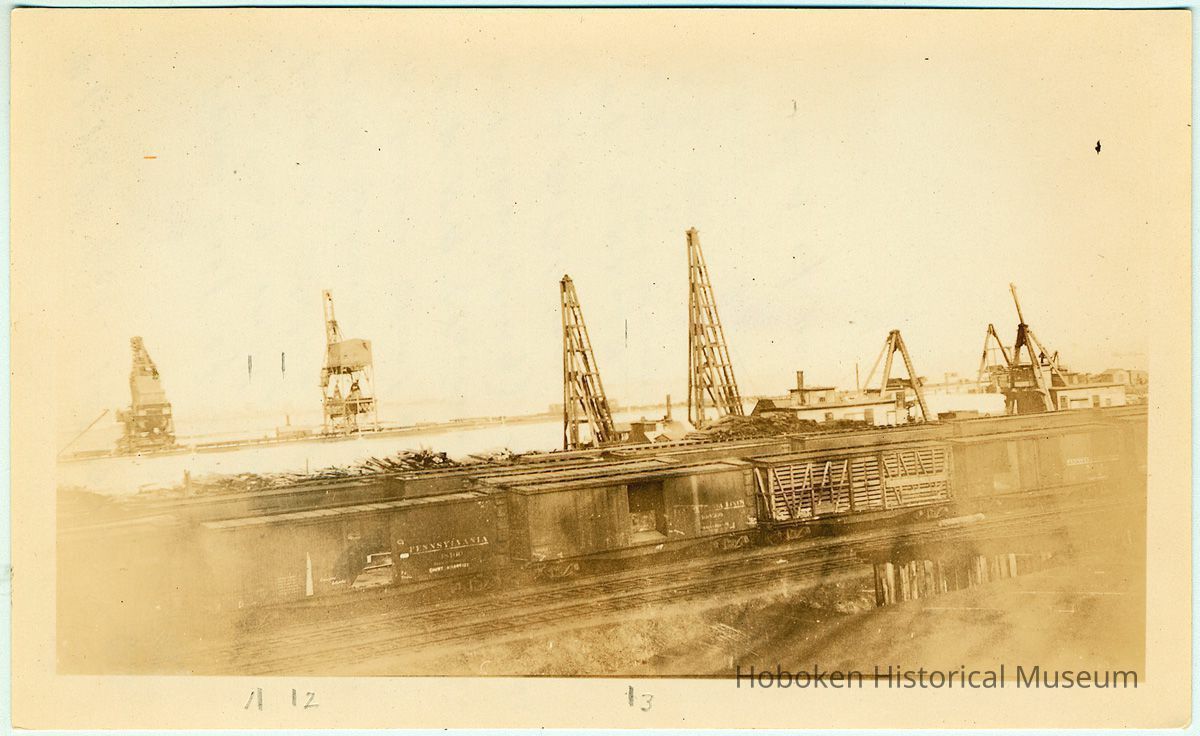 Digital image of sepia-tone photo of operations in the Greenville area by the Central Rail Road of N.J. and other firms, Jersey City, Oct. 1, 1922. picture number 1