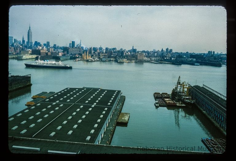 Color slide of aerial view from River & 3rd looking E picture number 1