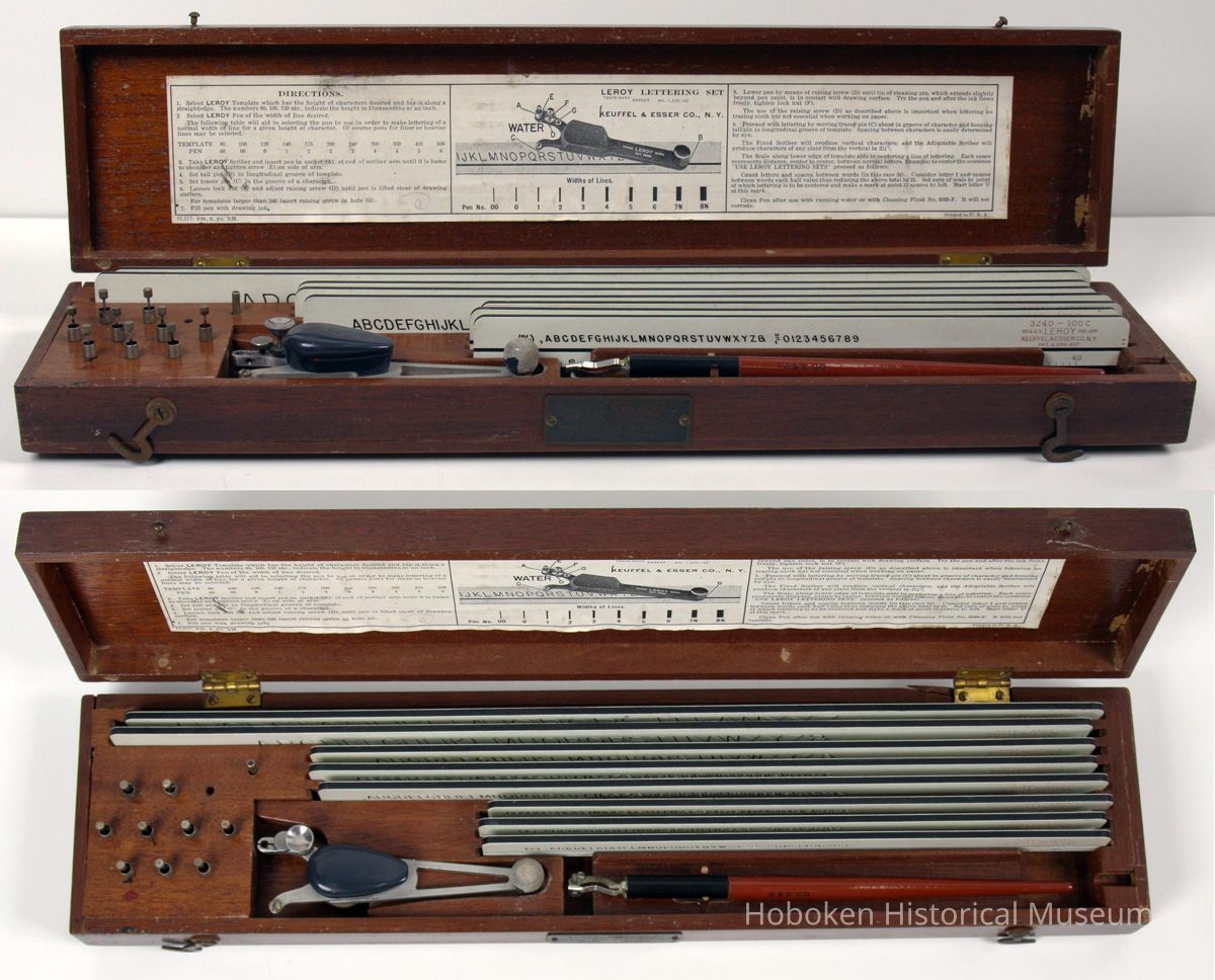 set in wood case