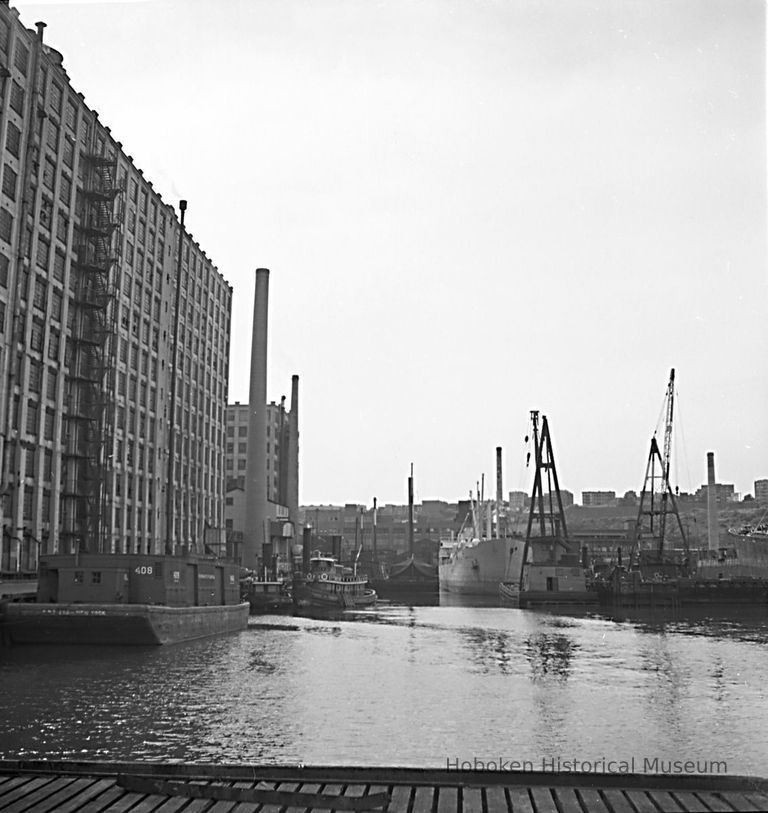 Image 1, negative: Lipton Tea / Standard Brands building, Weehawken Cove