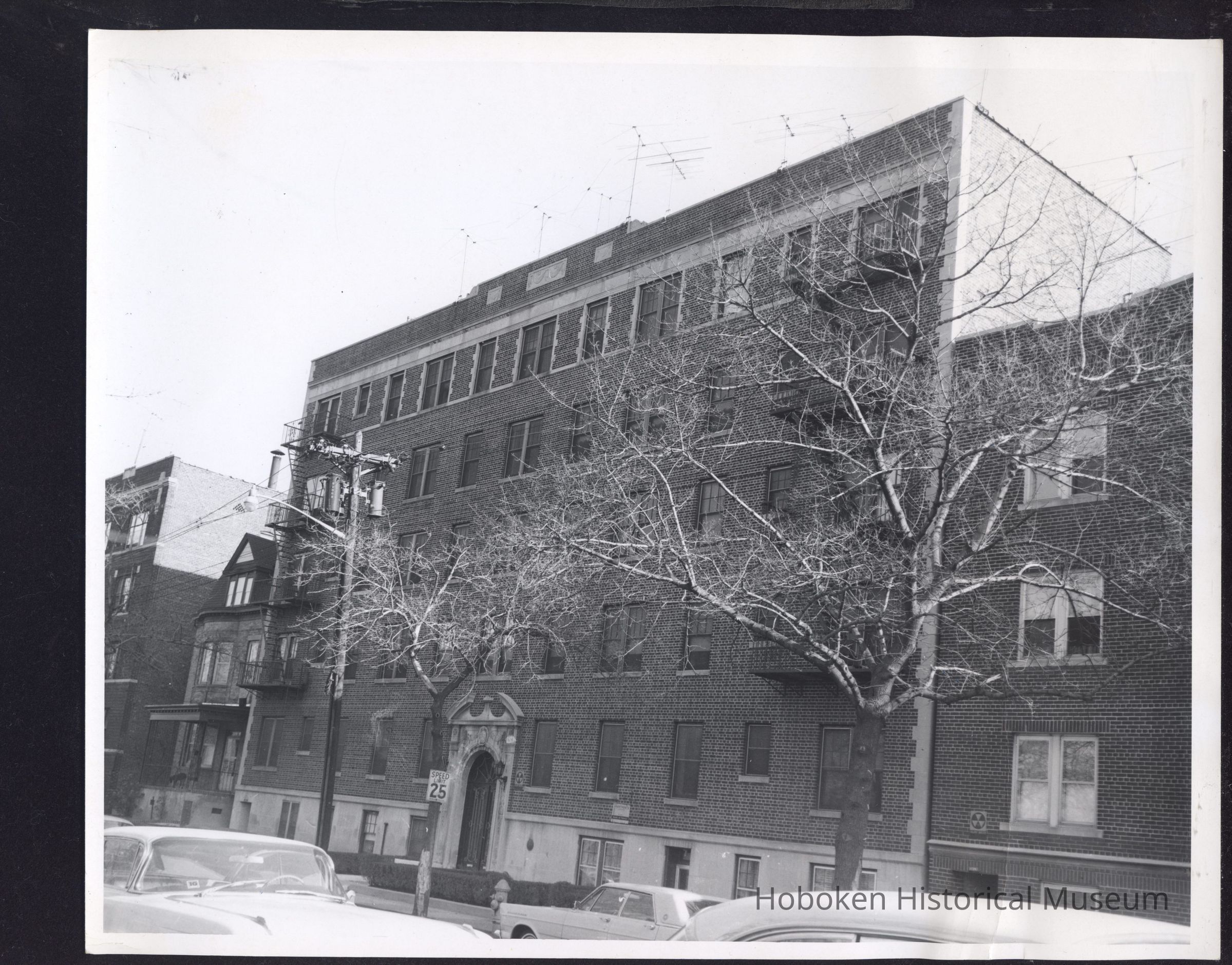 B&W photo of apartment building at 357 Lake Street, Newark. picture number 1