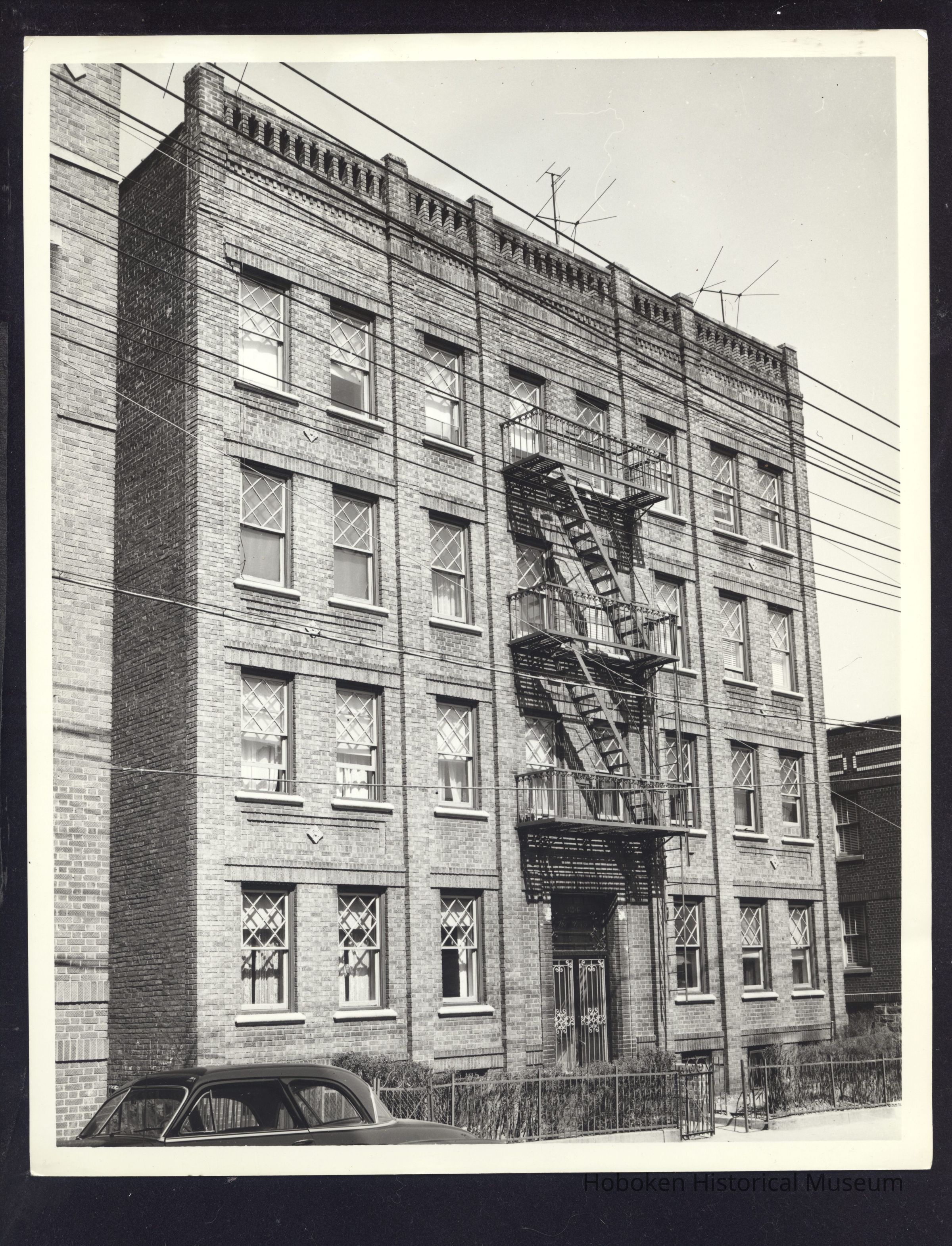 B&W photo of apartment building at 324 52nd Street, West New York. picture number 1
