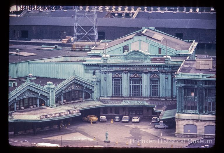 Color slide of aerial view of the Lackawanna Terminal façade picture number 1