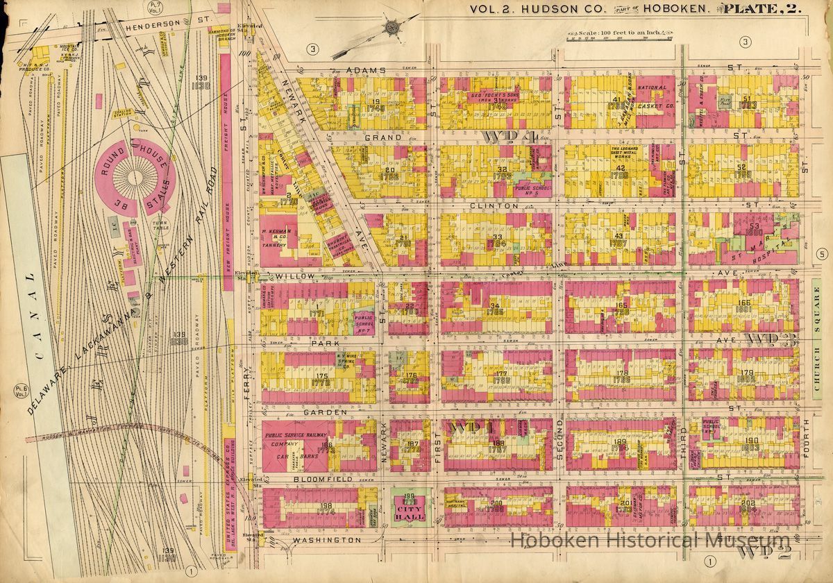 Hopkins Atlas 1909 plate two full map