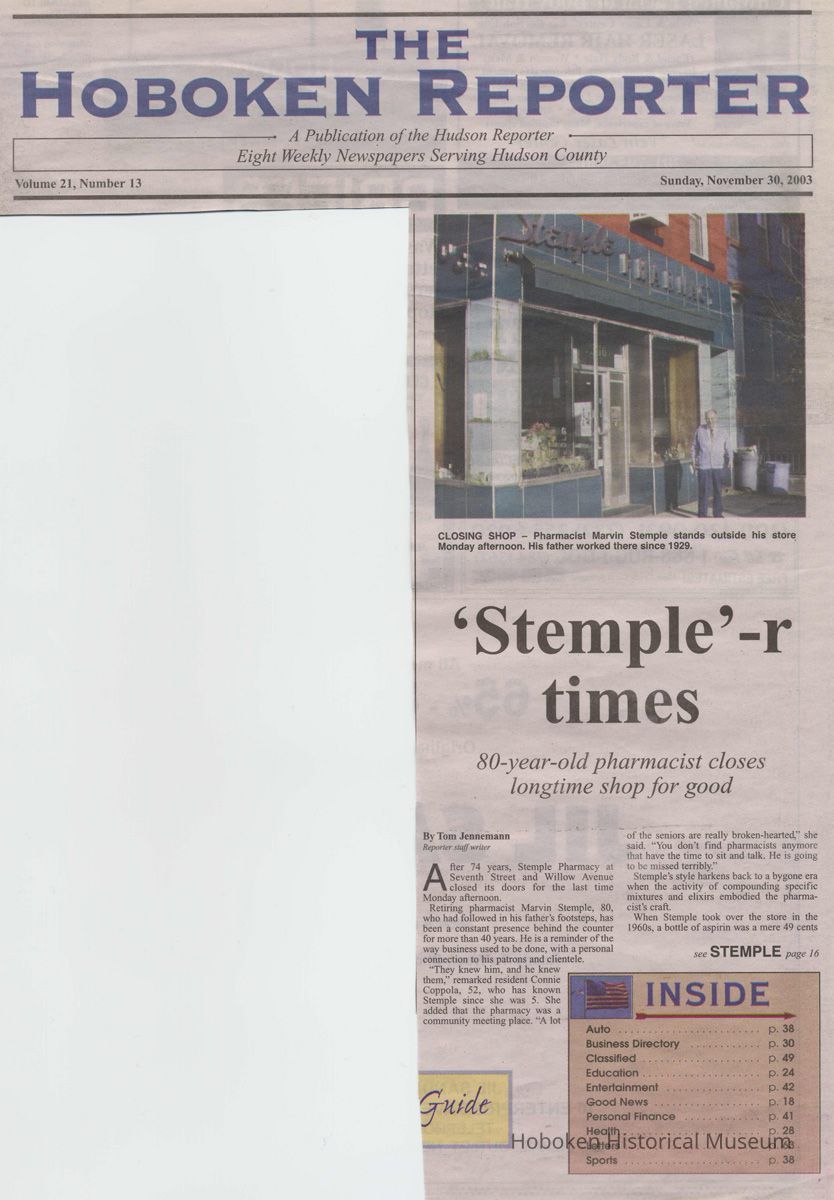 page 1 with masthead