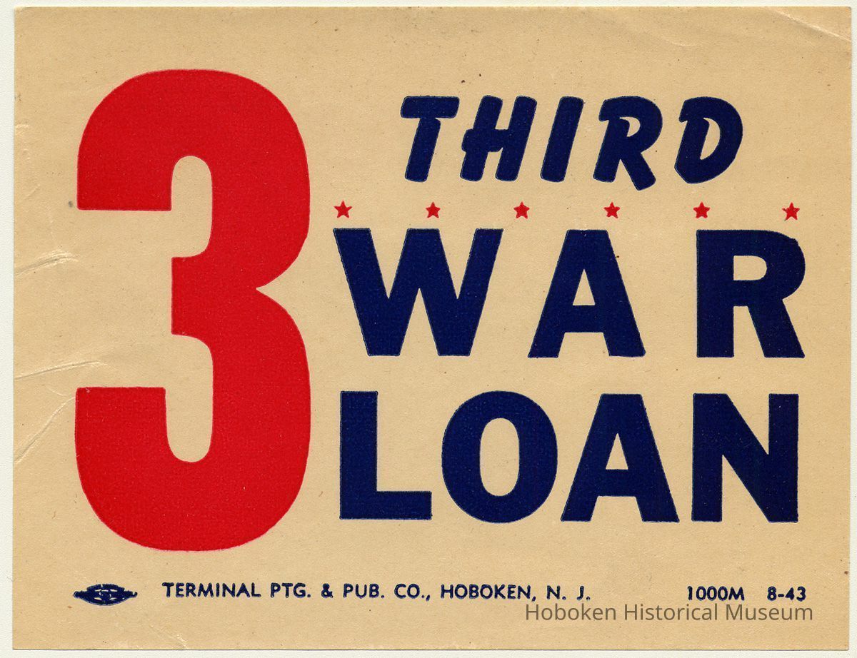 Third War Loan; Terminal Printing & Publishing Co., Hoboken