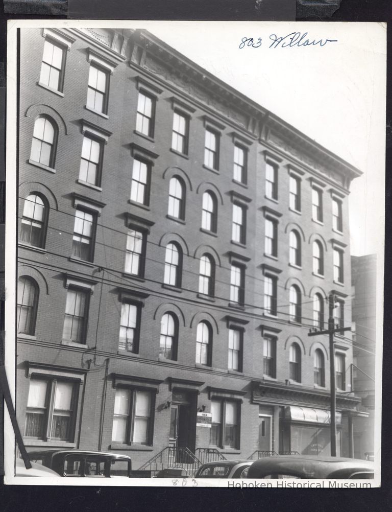 B+W Photo of 803 Willow Ave., Hoboken, NJ. Not dated. picture number 1