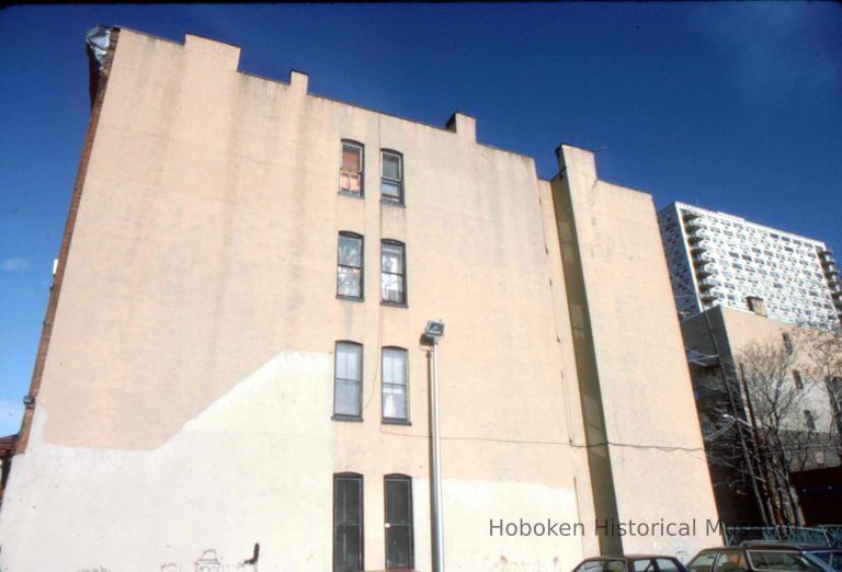 Color slide of building under renovation on or near Newark and Garden Sts., Hoboken, ca. 1984. picture number 1