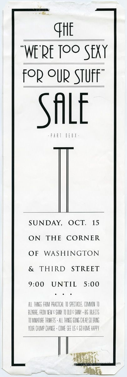 Gate Sale 001. 10-15-1995 Washington & Third Sts.