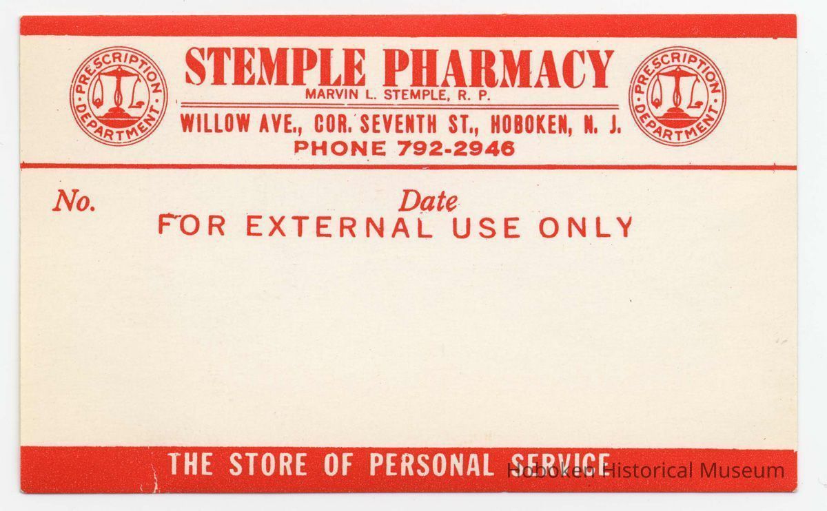 Printed blank label for prescription container 