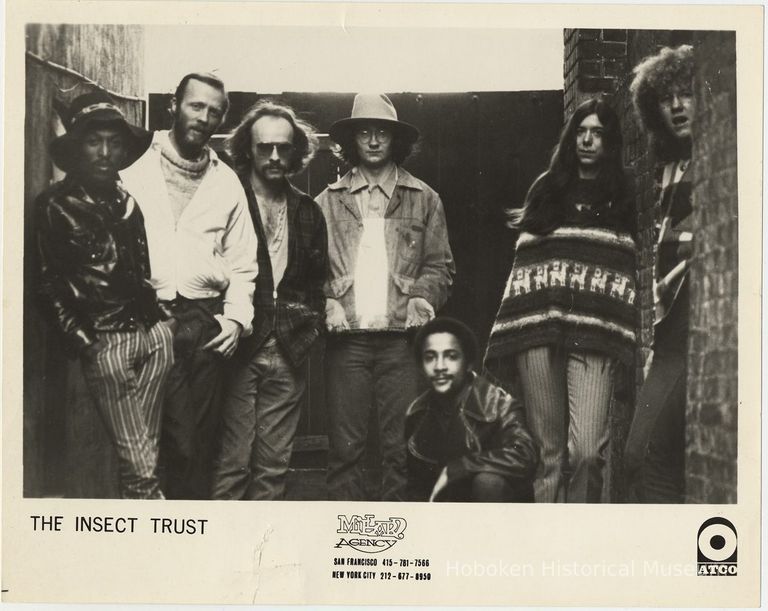 B+W publicity photo of band, The Insect Trust, n.p., probably Hoboken, n.d., ca. 1968-1970. picture number 1