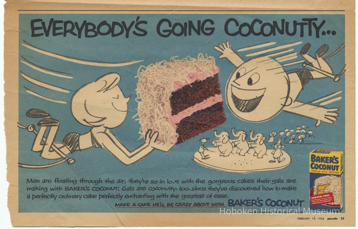 Baker's Coconut,  Parade, February 19, 1956