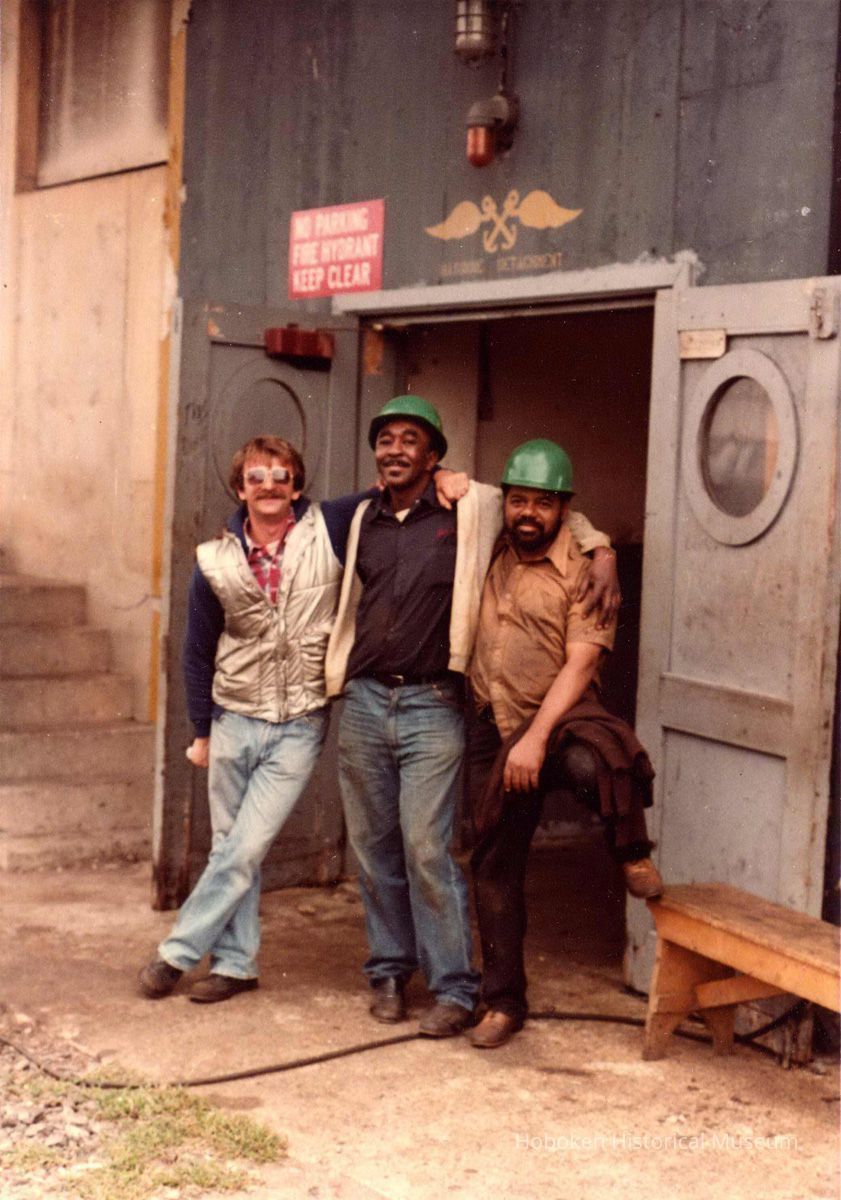 Digital scan of color photo of Bethlehem Steel Hoboken Shipyard, Hoboken, no date, circa 1970-1980. picture number 1