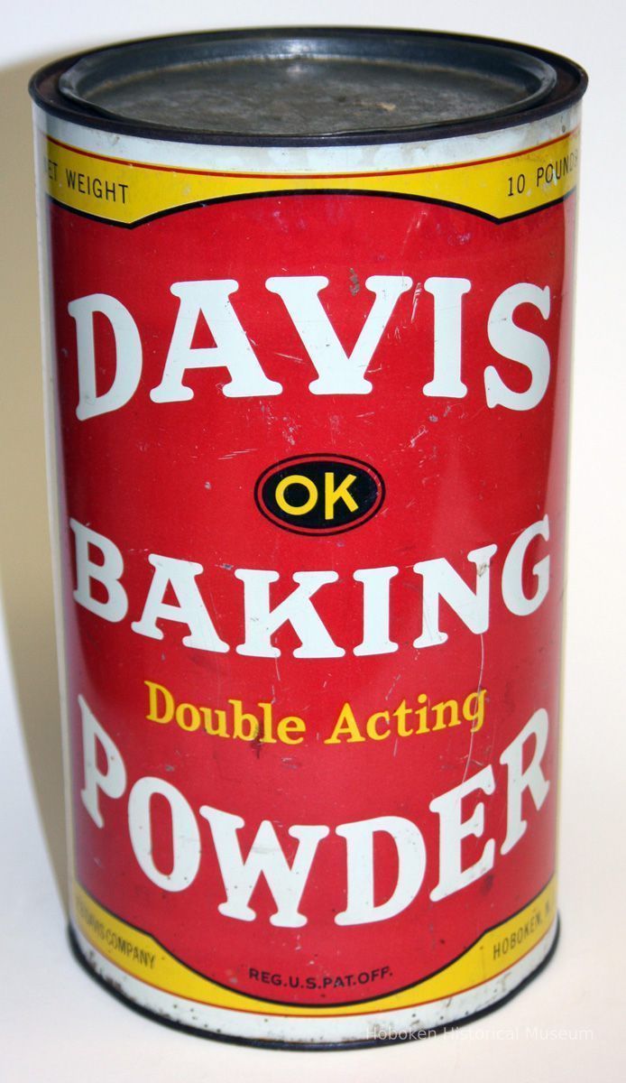 front Davis Baking Powder ten pound can