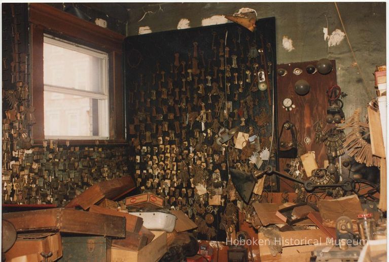 Color photo of the interior of the former keymaker's shop at 63 Willow Terrace, Hoboken, no date, ca. 1993-95. picture number 1