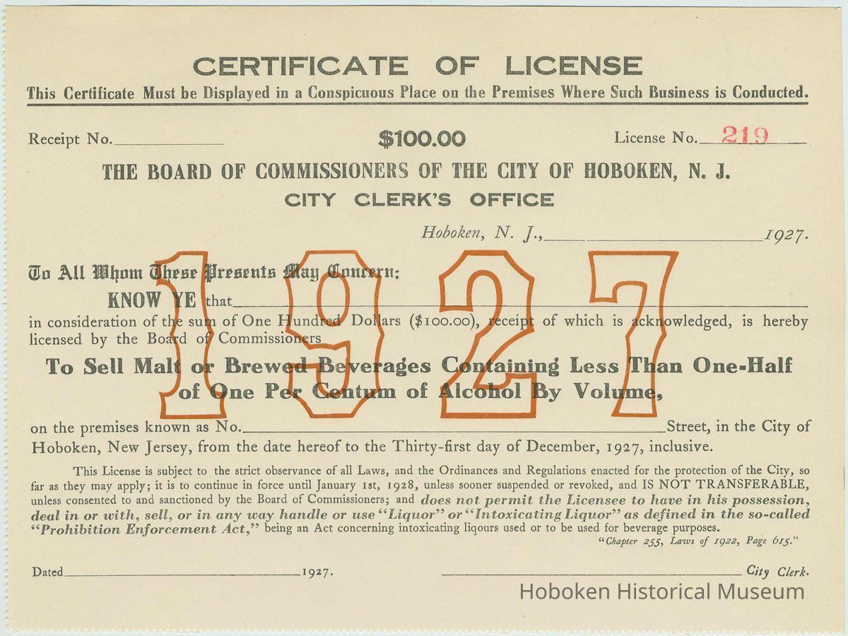 license no 219, typical