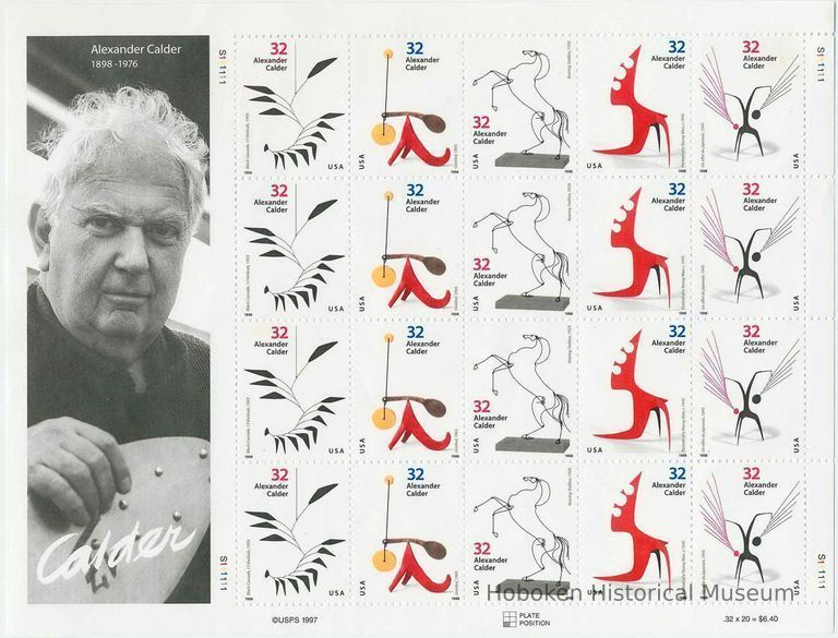 Calder stamps - full pane (sheet)