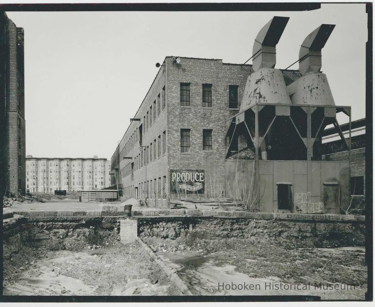 B+W photo of buildings, interiors and exteriors, of the Bethlehem Steel Shipyard, Hoboken Division, no date (ca 1990.) picture number 1