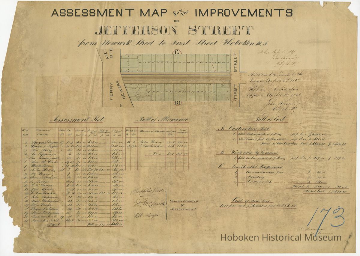 Assessment map Jefferson St - Newark to First