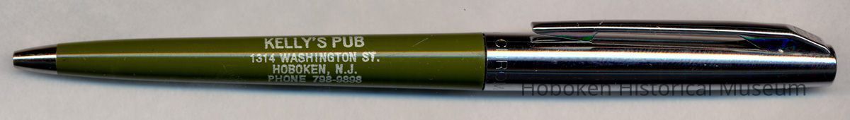 Retractable ball point pen imprinted Kelly's Pub, 1314 Washington St., Hoboken. picture number 1