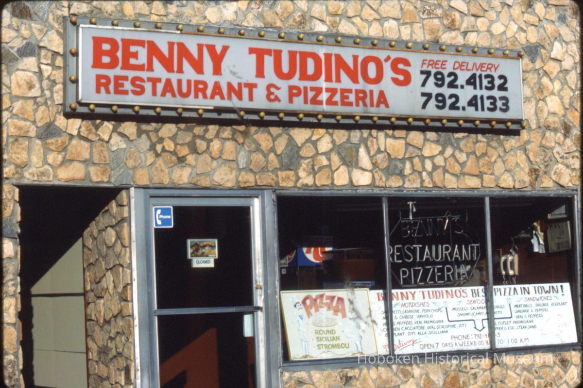 Color slide of Benny Tudino's Retaurant & Pizzeria, 622 Washington St., Hoboken, October, 1984. picture number 1
