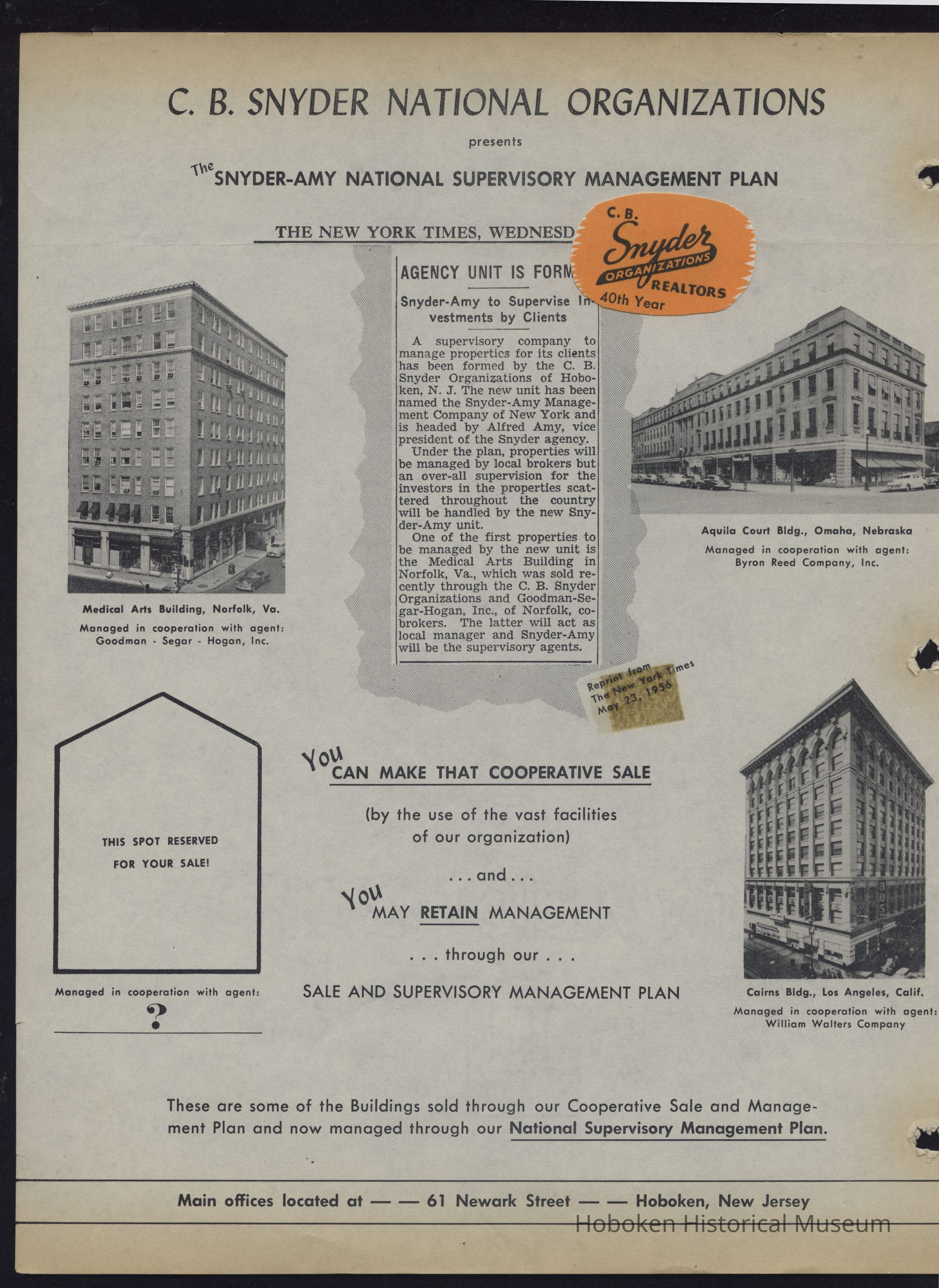 Advertising flier for supervisory real estate management services. picture number 1