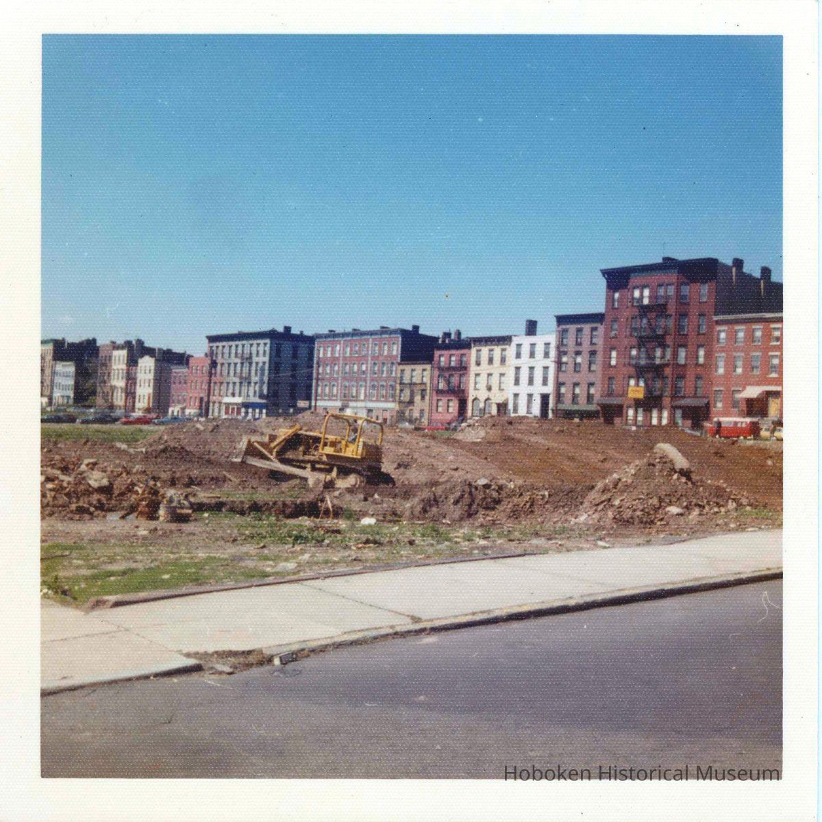 site preparation on the construction site of Marineview Towers 1973