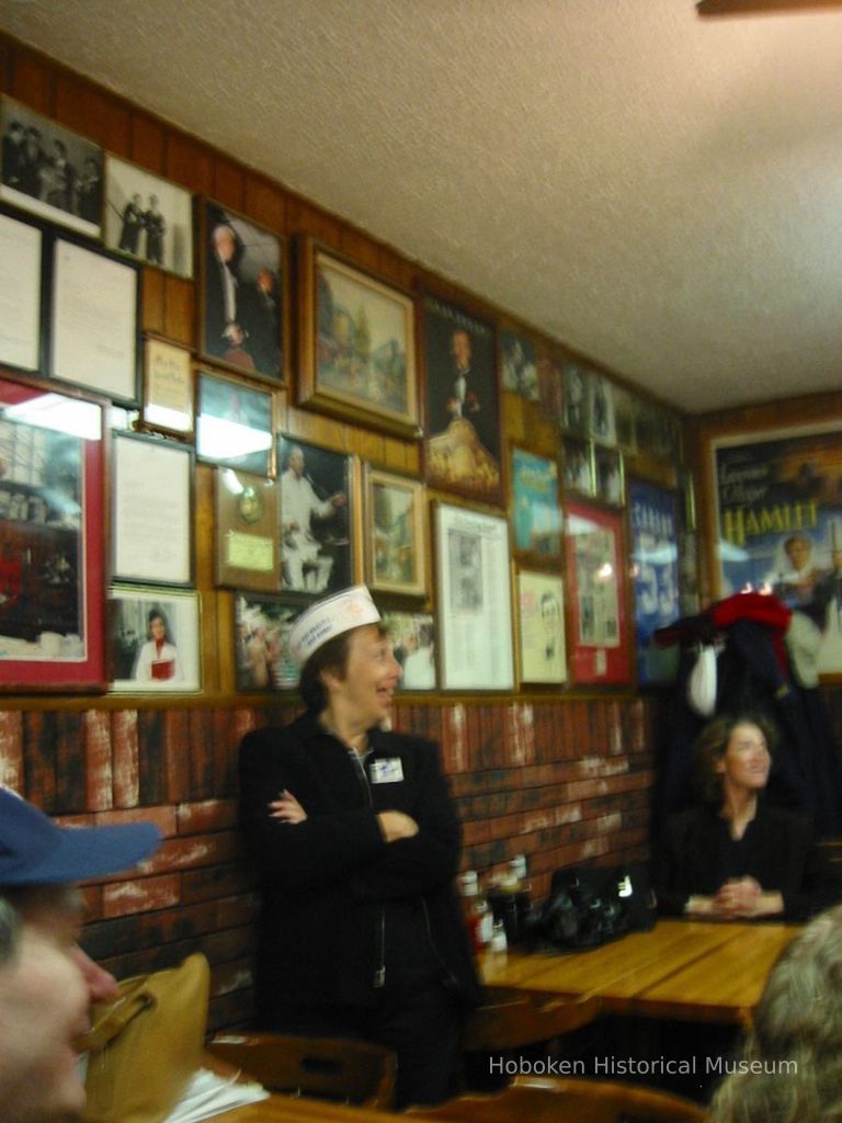 Digital copy of color photo of food tour members inside Piccolo's Clam Bar, 92 Clinton St., Hoboken, Oct. 18, 2003. picture number 1