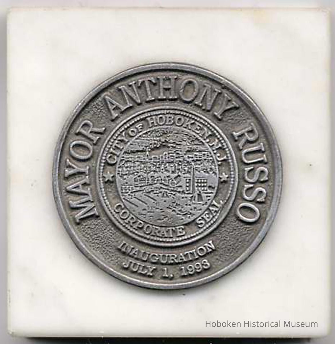 Paperweight commemorating the 1993 Inauguration of Mayor Anthony Russo, Hoboken, N.J. on July 1, 1993. picture number 1