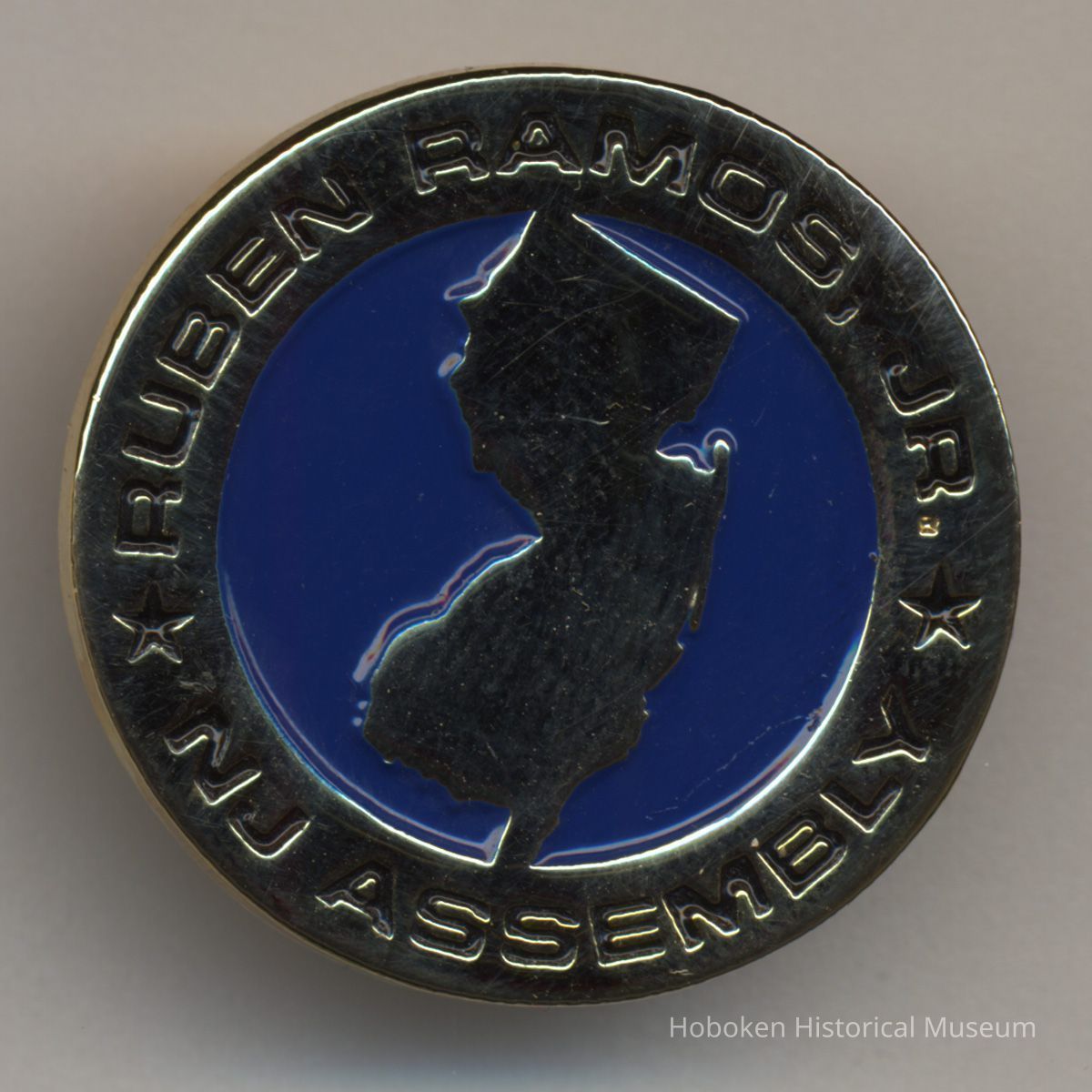 Political pin: Ruben Ramos, Jr. N.J. Assembly. No place (Hoboken or Trenton), ca. 2007-2008. picture number 1