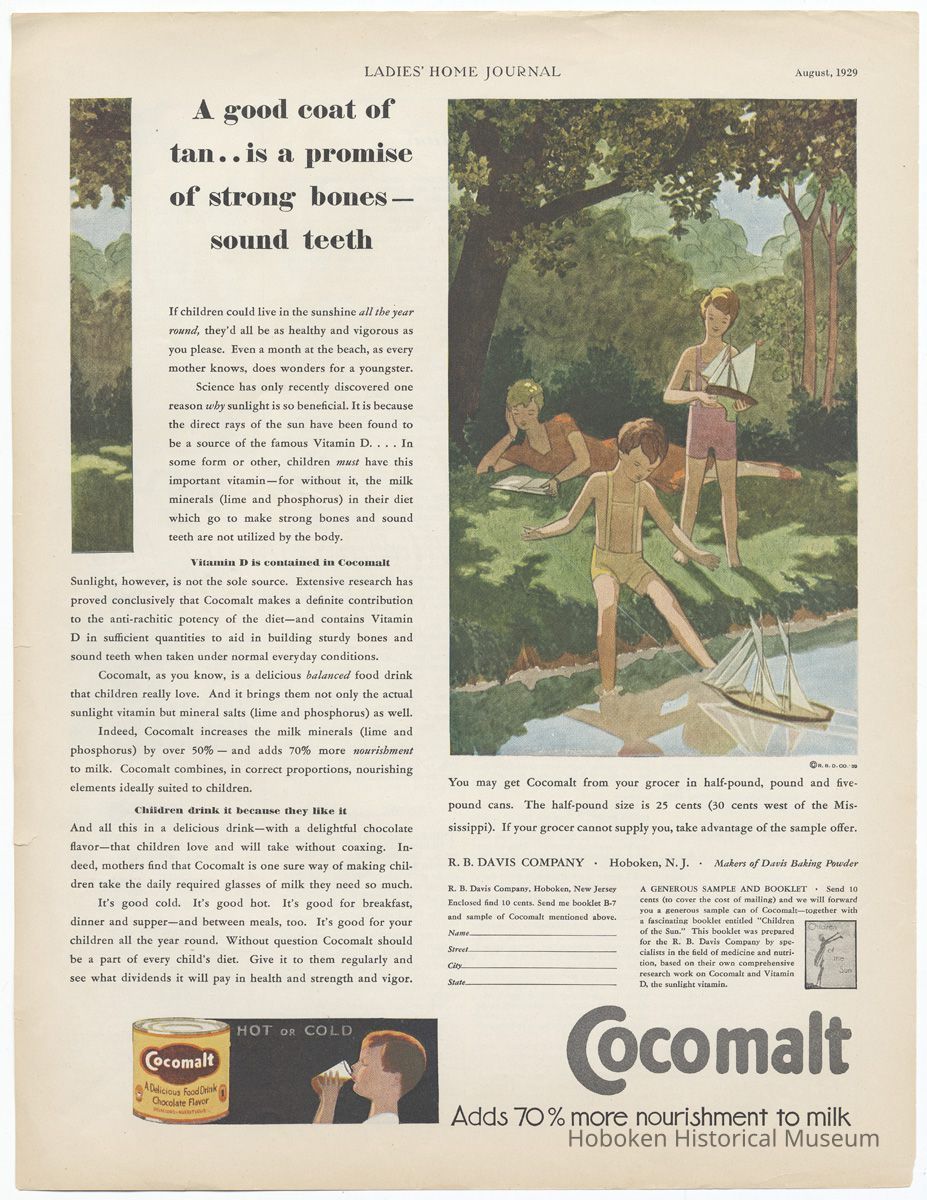 Cocomalt, Ladies' Home Journal, Aug. 1929