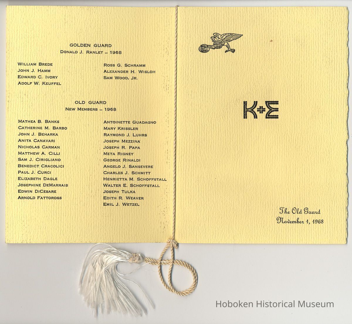outside, cover: list of Golden Guard; new members Old Guard