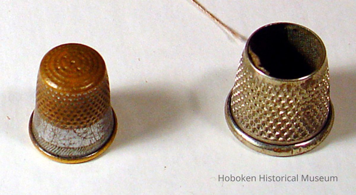 Two sewing thimbles belonging to Dominic Pescatore of Hoboken, no date, ca. 1910-1920. picture number 1