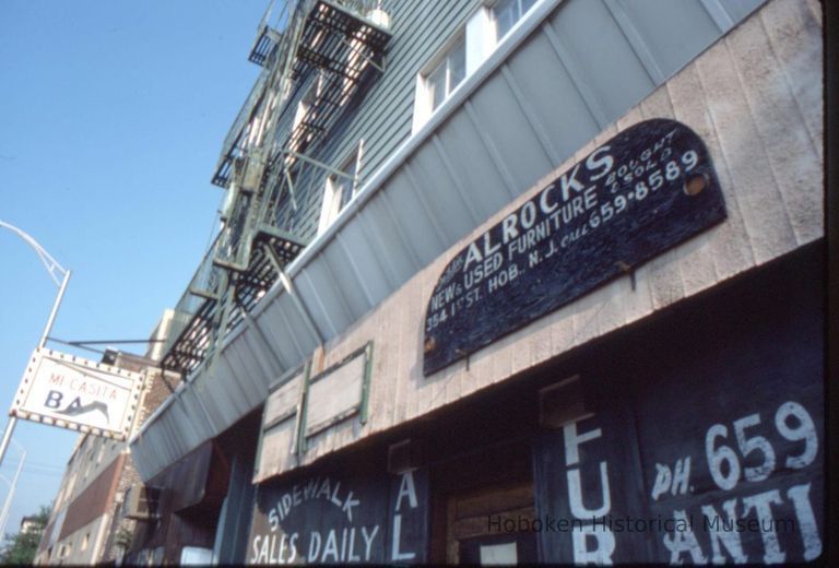 Color slide of buildings on or near First and Clinton Sts., Hoboken, ca. 1983-84. picture number 1