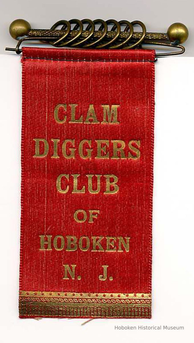 Badge for Clam Diggers Club of Hoboken N.J., no date, ca. 1900-1910. picture number 1