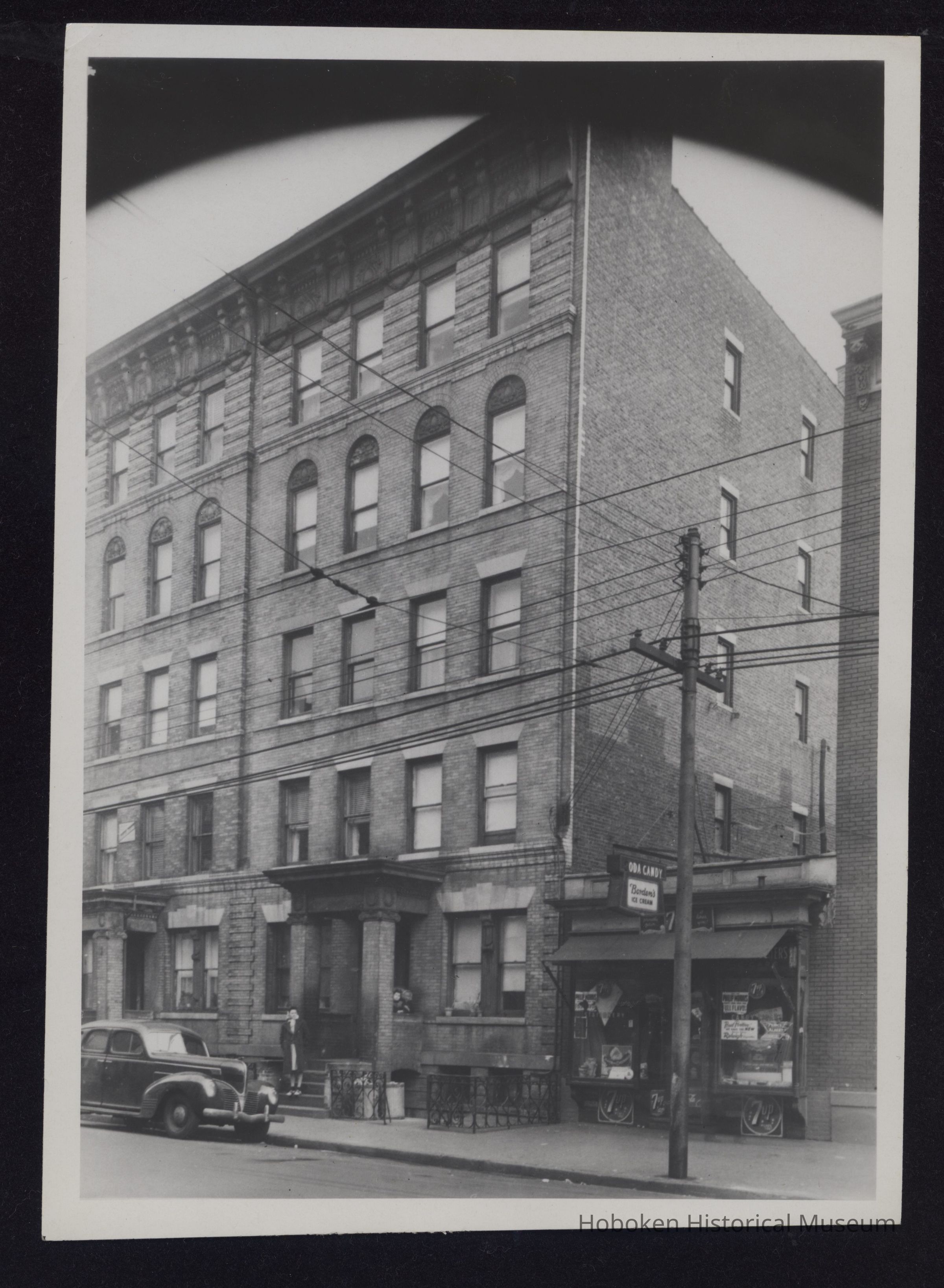 B&W photo of apartment building at 1007 Willow Avenue, Hoboken. picture number 1