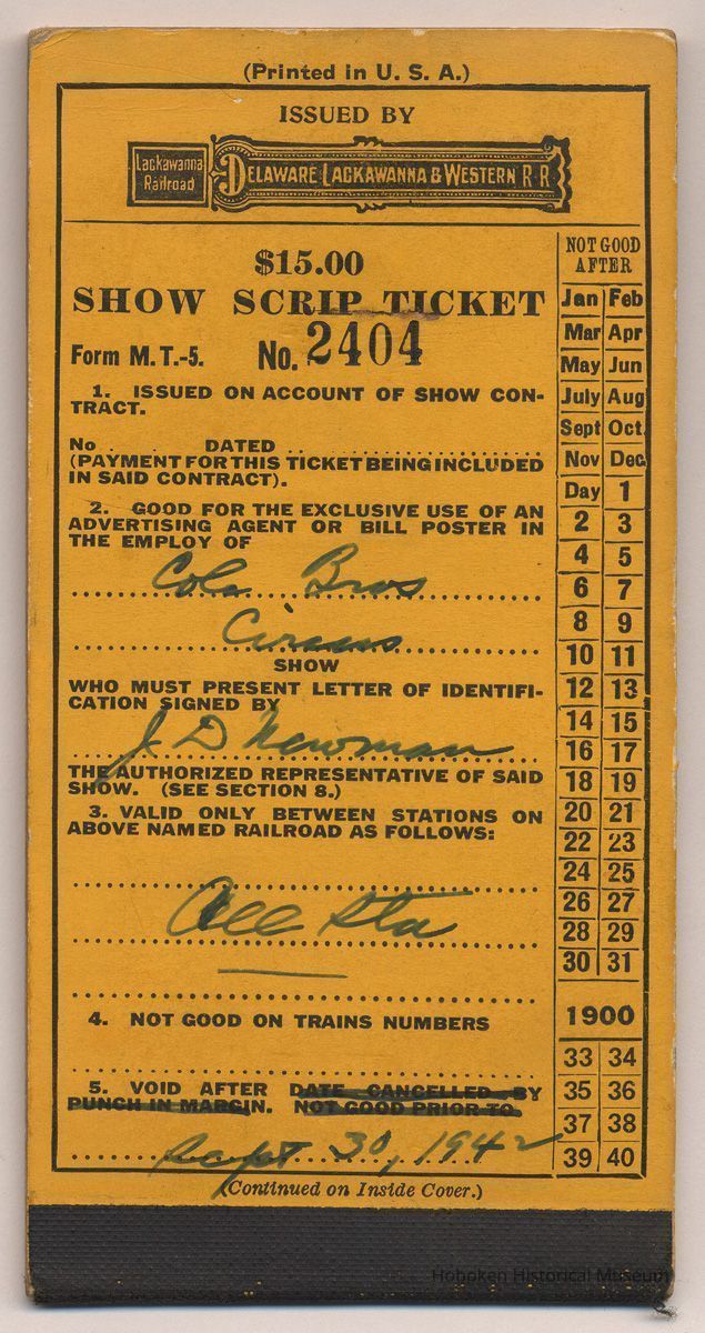 front cover of folder (opens at top)