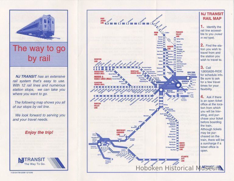 side 1: front cover (when folded) + rail map