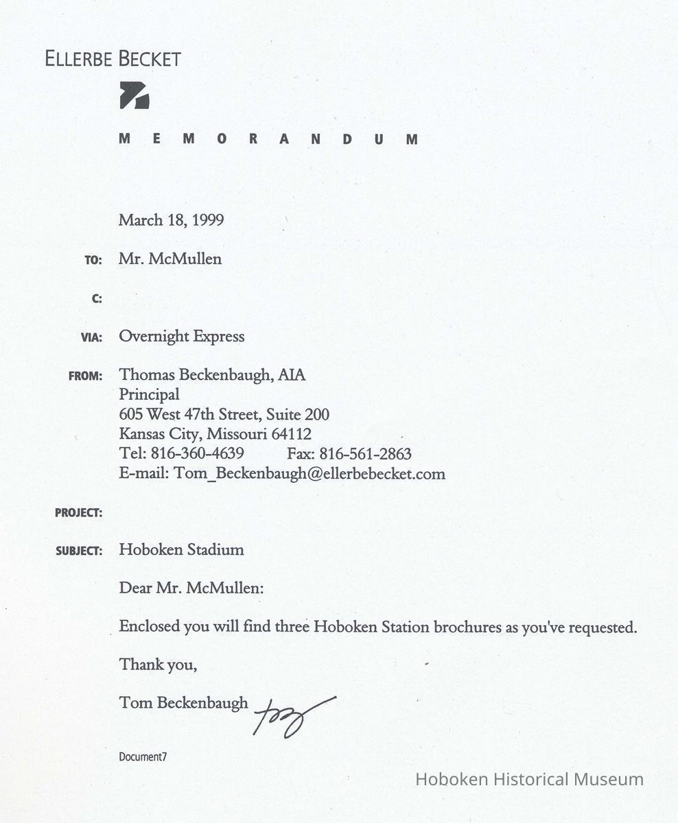 Document 1, cover memo
