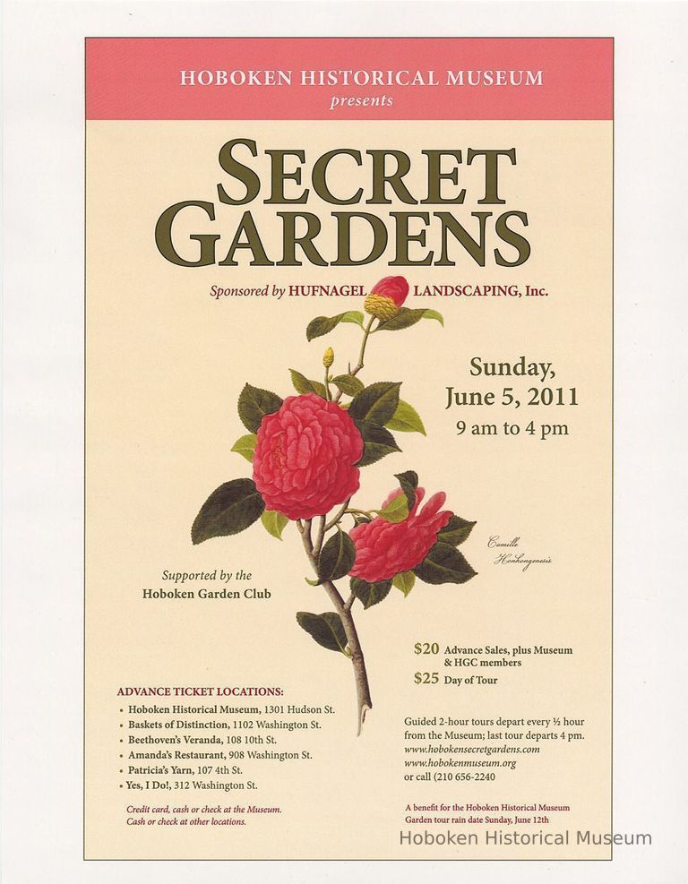 Handbill: Secret Gardens Tour, HHM, June 5, 2011. picture number 1