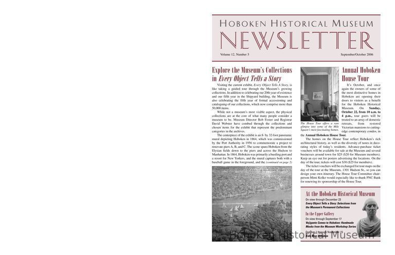 Hoboken Historical Museum Newsletter [Second Series], Volume 12, Number 5, Sept.-Oct. 2006. picture number 1