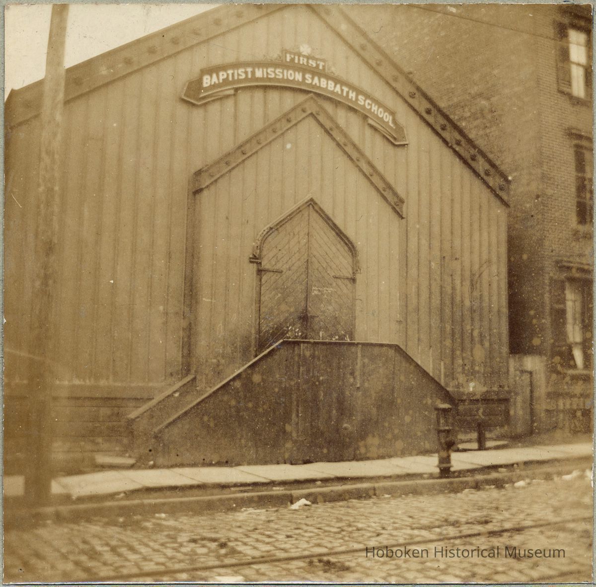 First Baptist Mission Sabbath School, cropped to image, enhanced